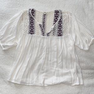 WHITE GARAGE BLOUSE - Small